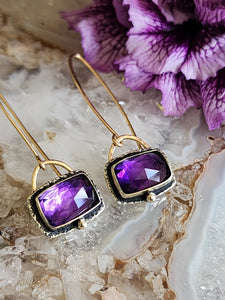 Deep Purple Amethyst Earrings