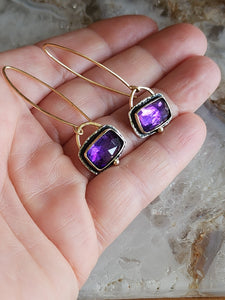 Deep Purple Amethyst Earrings