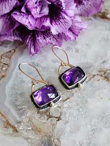 Deep Purple Amethyst Earrings