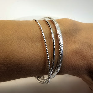 Silver Cuff Bracelet (Medium Weight)