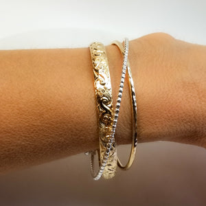 Gold and Silver Cuff Bracelet (Heavy Weight)
