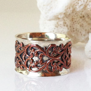 Antique Copper Motif Ring