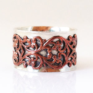 Antique Copper Motif Ring