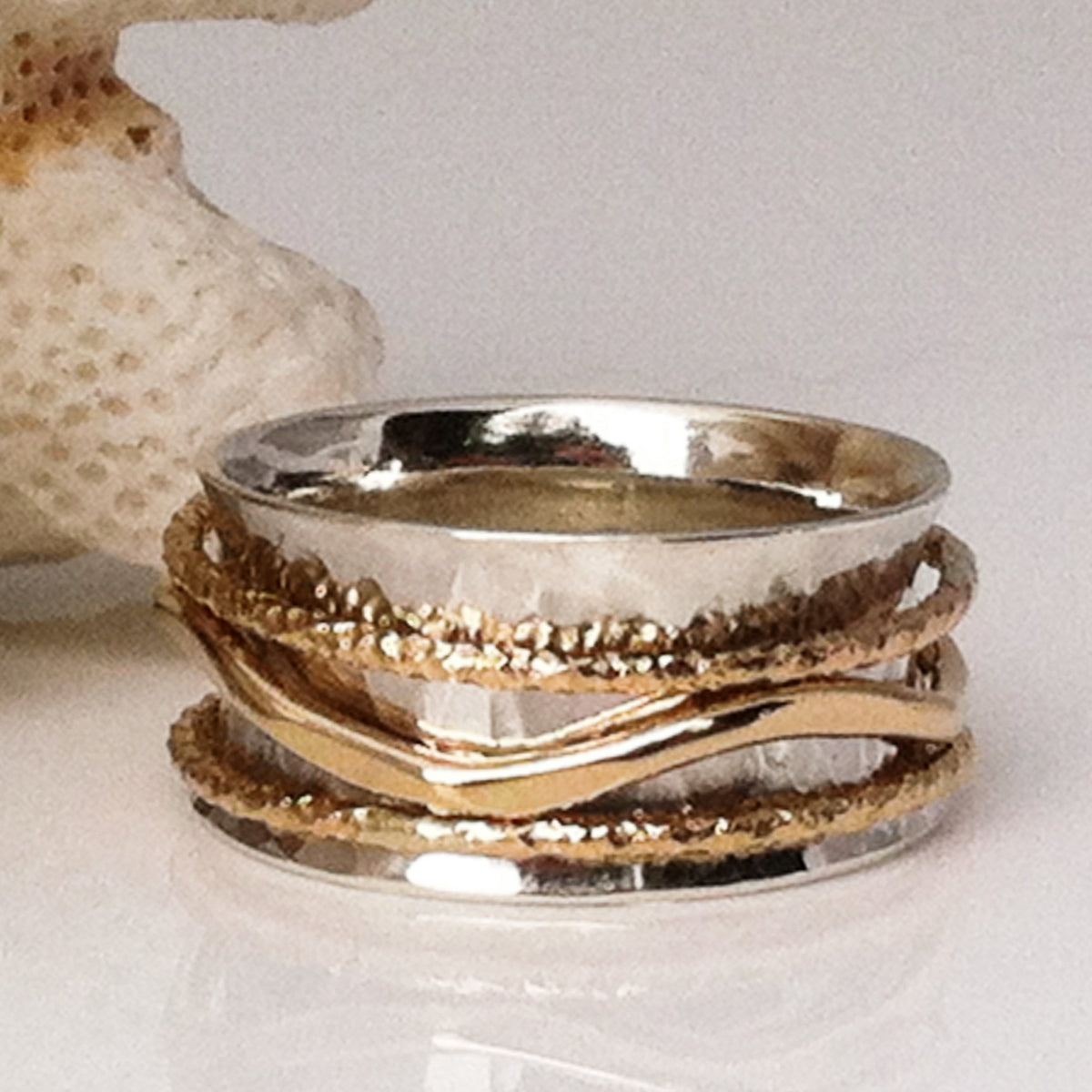Gold Wave Ring – BadBeeJewelry