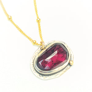 Red Garnet Gemstone Necklace