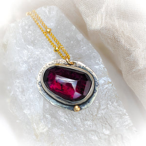 Red Garnet Gemstone Necklace