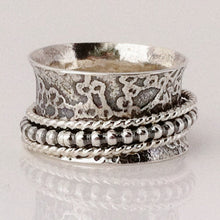 Silver Beaded Dogwood Ring